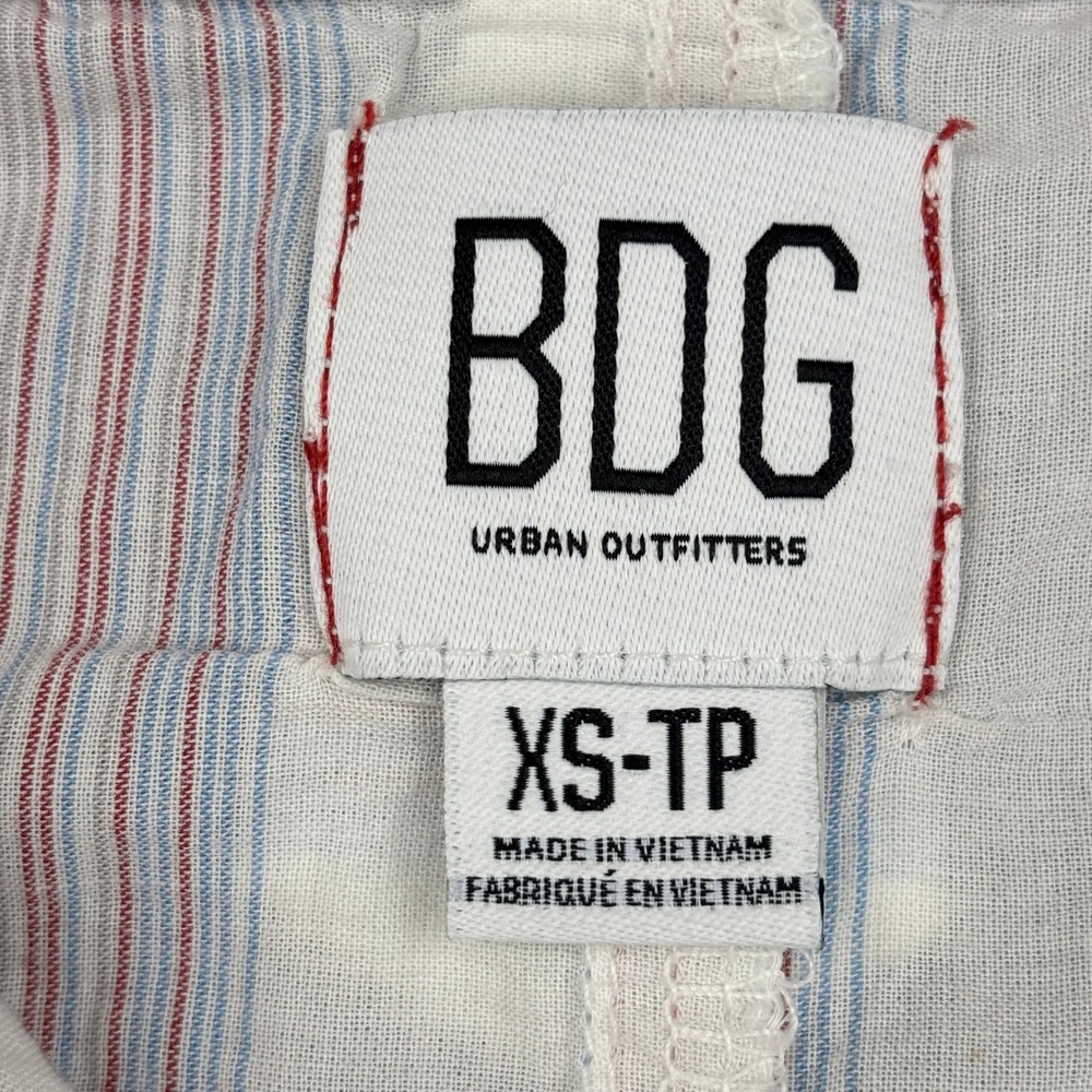 BDG Urban Outfitters Shirt Womens XS Oversized Striped Dolman Button Down Tunic - Picture 5 of 8
